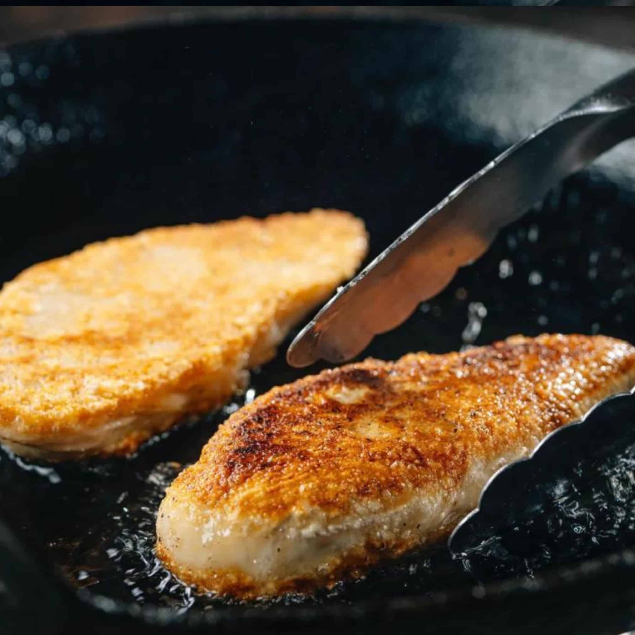 Swap vegan filet in a frying pan